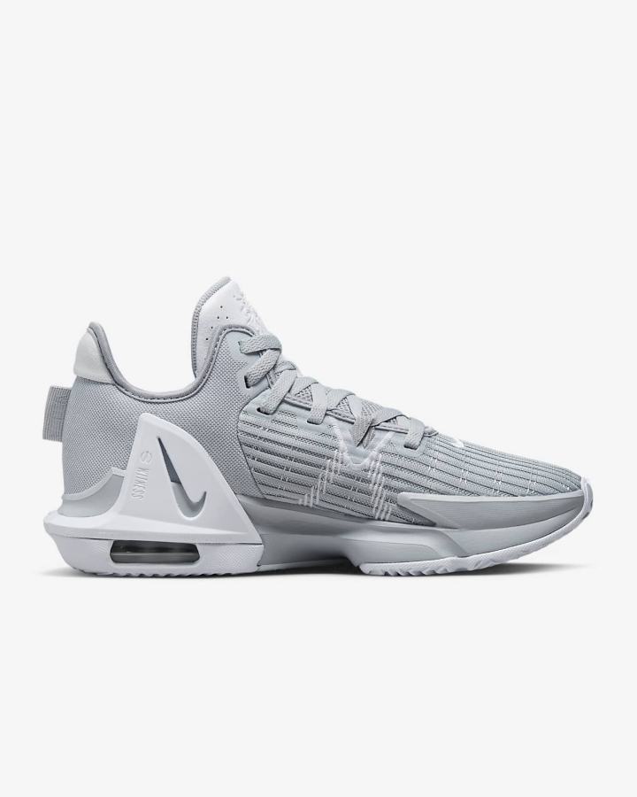 Zapatillas Baloncesto Nike LeBron Witness 6 (Team) Hombre Gris Blancas | BXZUE-7596