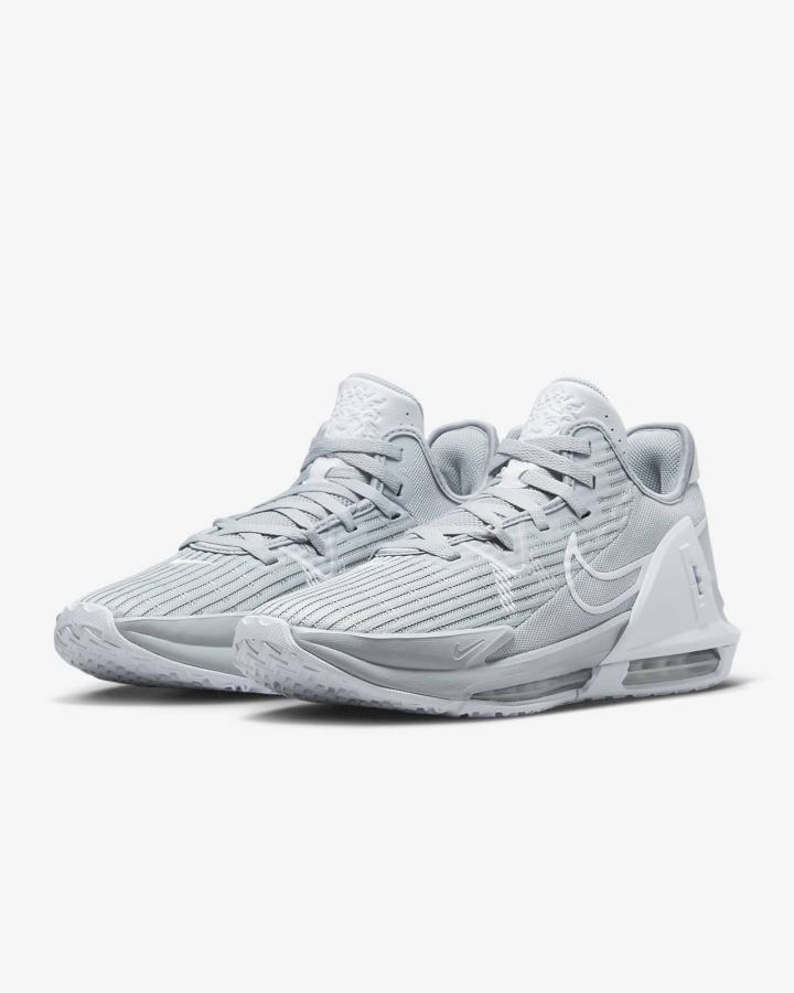 Zapatillas Baloncesto Nike LeBron Witness 6 (Team) Hombre Gris Blancas | BXZUE-7596