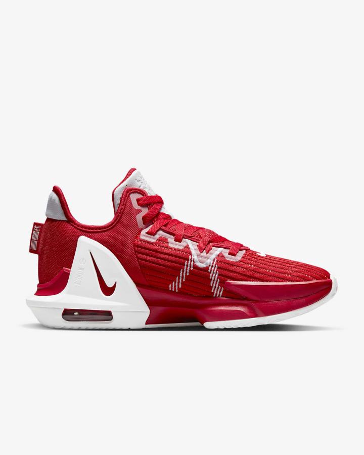 Zapatillas Baloncesto Nike LeBron Witness 6 (Team) Hombre Rojas Blancas | FLSTQ-8215