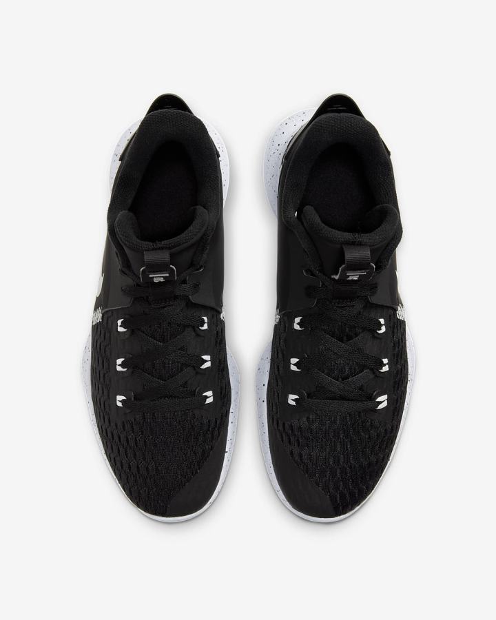 Zapatillas Baloncesto Nike LeBron Witness 5 Hombre Negras Blancas Metal Plateadas | PYQJD-0398