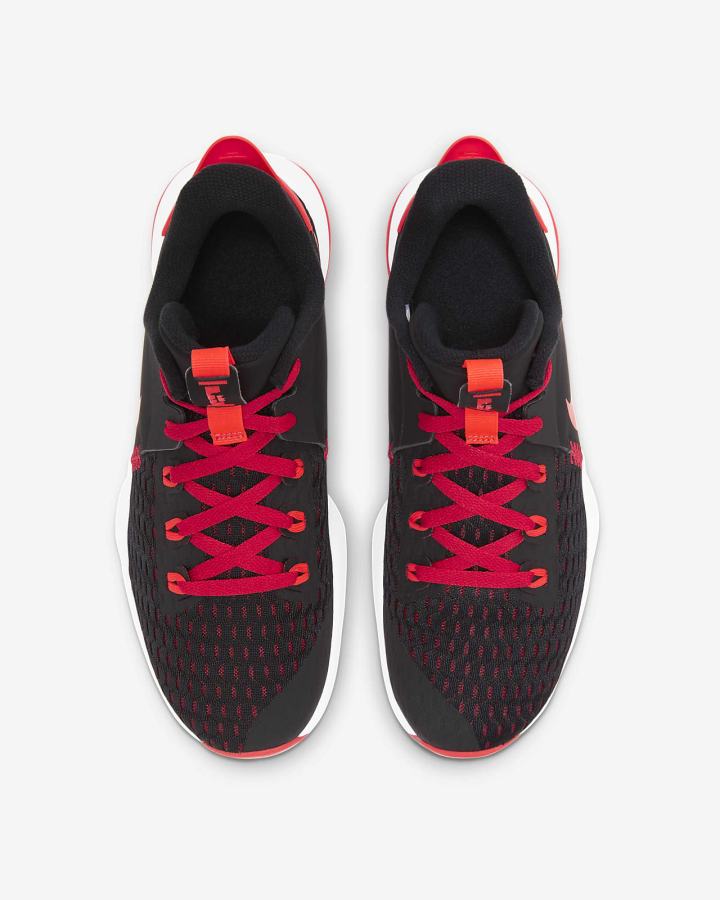 Zapatillas Baloncesto Nike LeBron Witness 5 Hombre Negras Rojas Blancas | XVQPU-3274