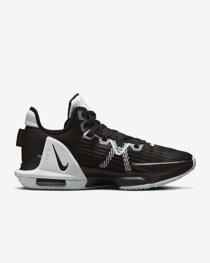 Zapatillas Baloncesto Nike LeBron Witness 6 (Team) Hombre Negras Blancas | ZVGCR-1369