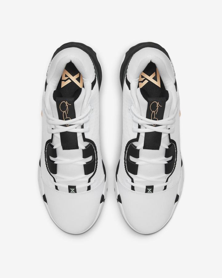 Zapatillas Baloncesto Nike PG 6 Hombre Blancas Negras Naranjas | HCEUA-6875