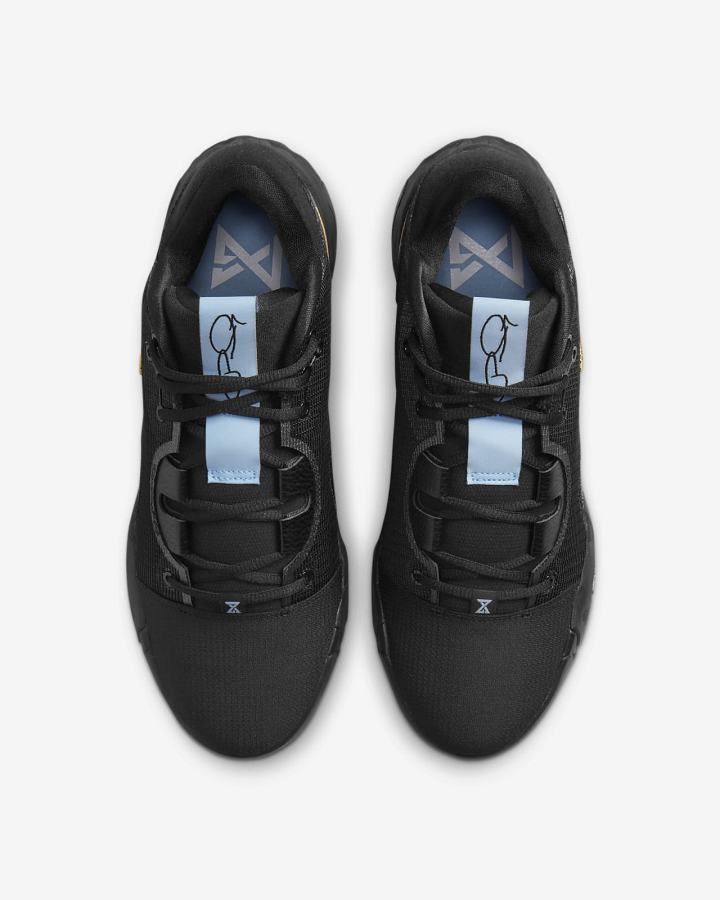 Zapatillas Baloncesto Nike PG 6 Hombre Negras Azules Coral Creme Metal Doradas | HMDJQ-9873