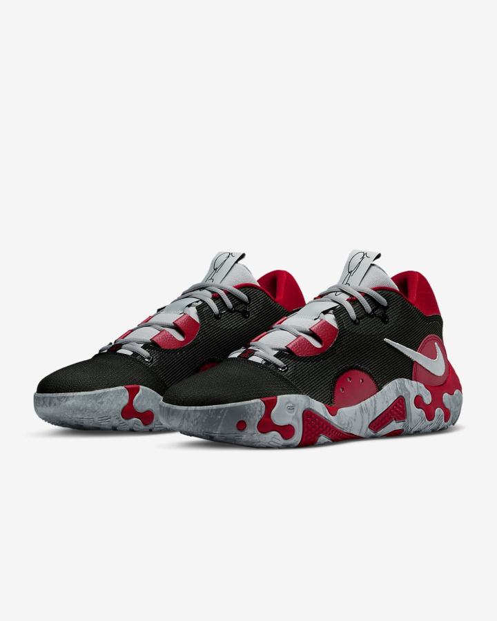 Zapatillas Baloncesto Nike PG 6 Hombre Negras Rojas Gris | VWEBY-1649