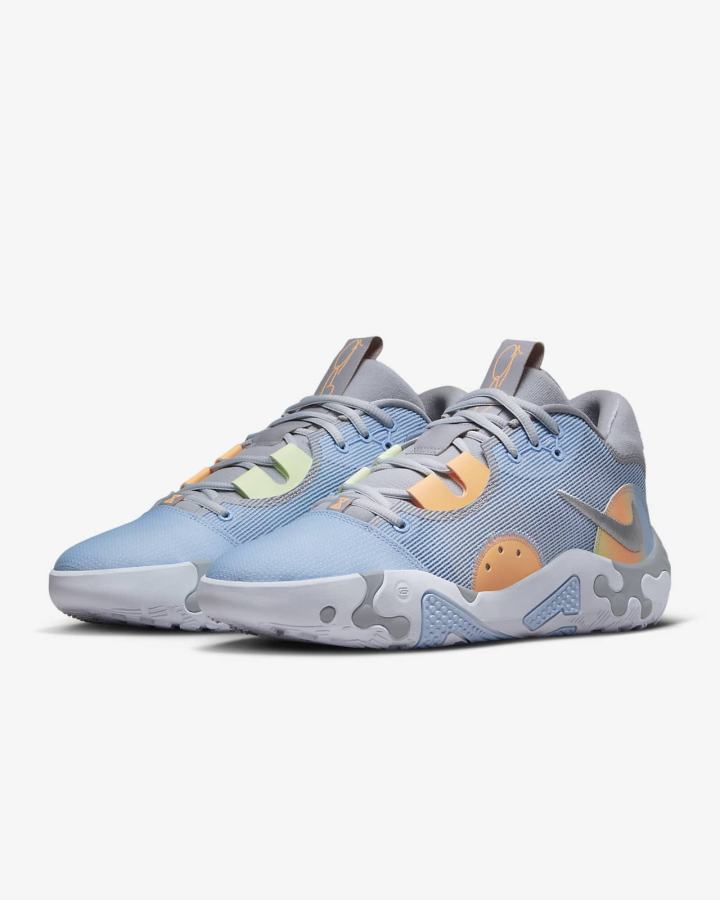Zapatillas Baloncesto Nike PG 6 Mujer Azules Coral Creme Gris | VQYKN-9382