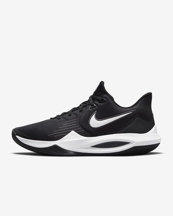 Zapatillas Baloncesto Nike Precision 5 Hombre Negras Gris Oscuro Blancas | JBIZK-6298