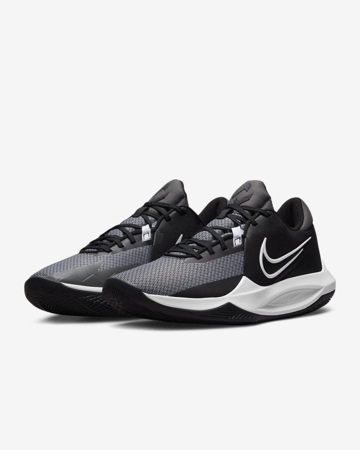 Zapatillas Baloncesto Nike Precision 6 Mujer Negras Gris Blancas | CTRAQ-6523