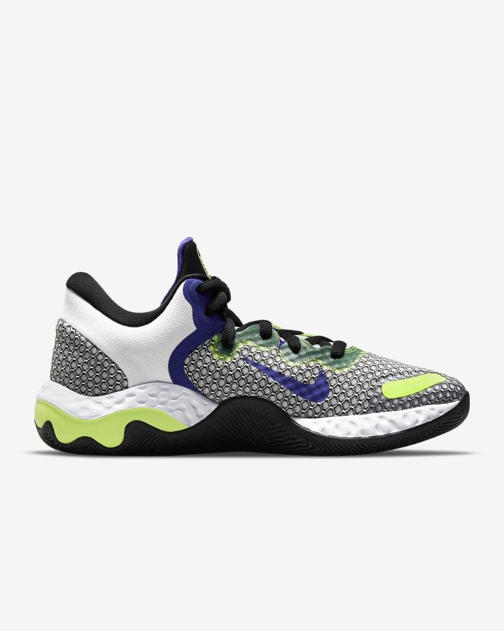 Zapatillas Baloncesto Nike Renew Elevate 2 Hombre Blancas Indigo Negras | QBDHW-5692