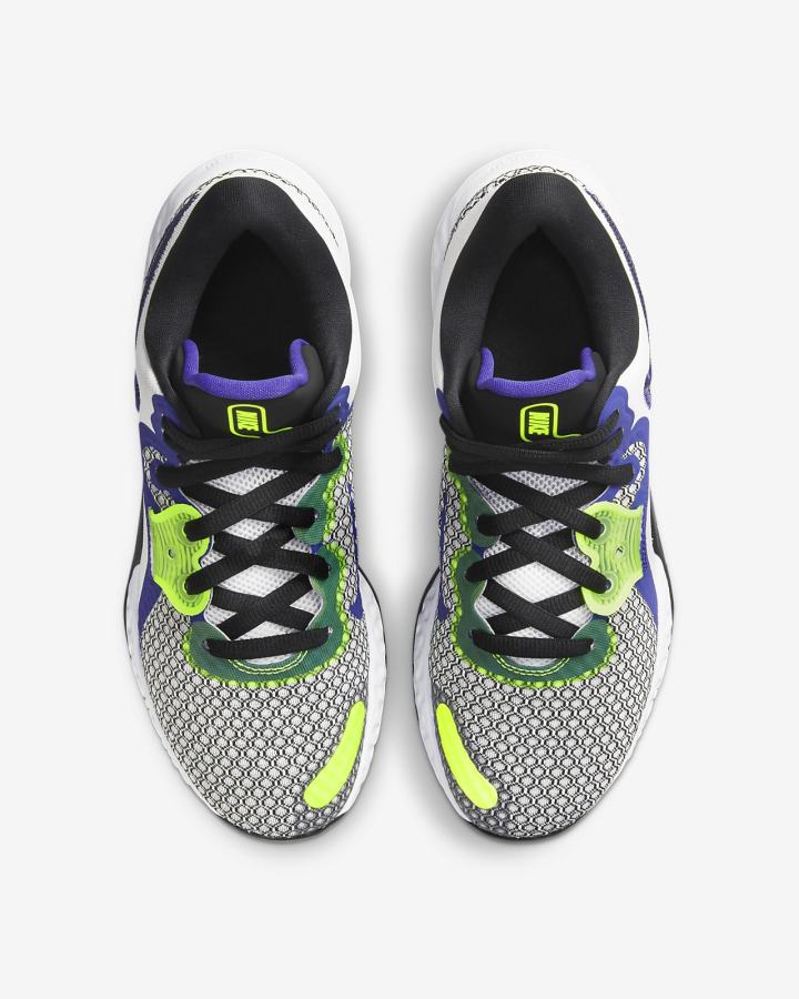 Zapatillas Baloncesto Nike Renew Elevate 2 Hombre Blancas Indigo Negras | QBDHW-5692