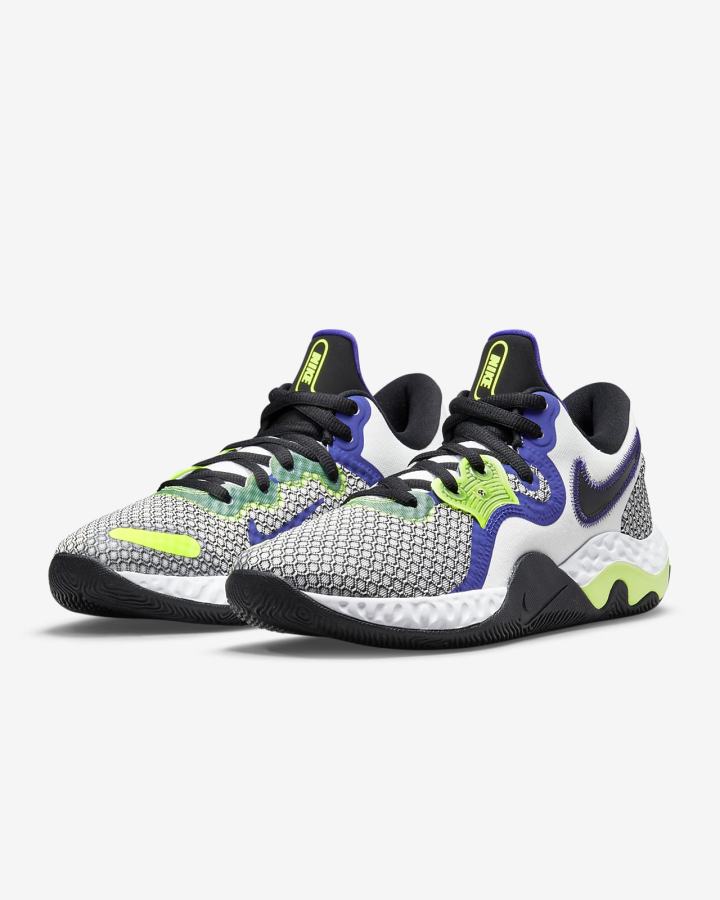 Zapatillas Baloncesto Nike Renew Elevate 2 Hombre Blancas Indigo Negras | QBDHW-5692