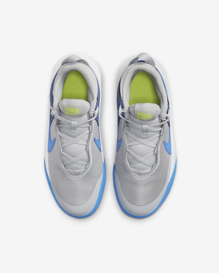 Zapatillas Baloncesto Nike Team Hustle D 10 Kids Niña Gris Azul Marino Verde Azules | AUOLP-9540