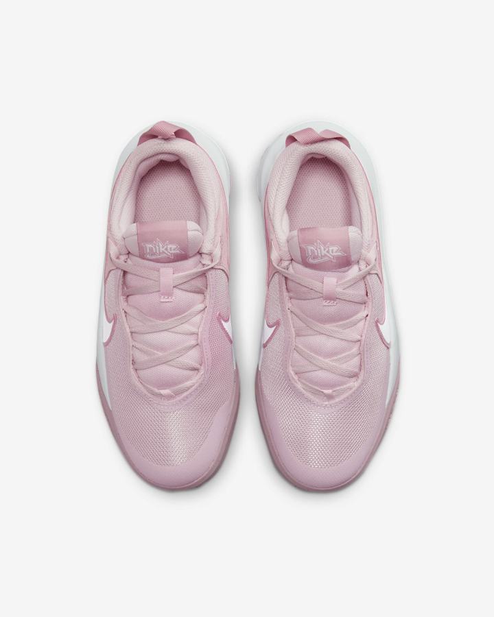 Zapatillas Baloncesto Nike Team Hustle D 10 Kids Niño Rosas Rosas Blancas | MREBW-9620