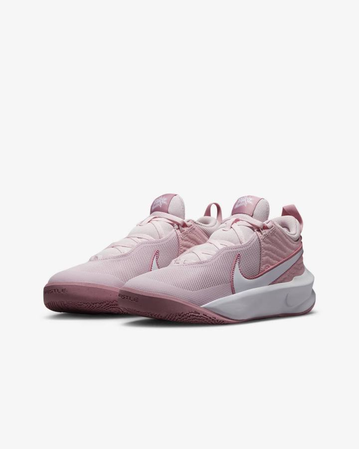 Zapatillas Baloncesto Nike Team Hustle D 10 Kids Niño Rosas Rosas Blancas | MREBW-9620