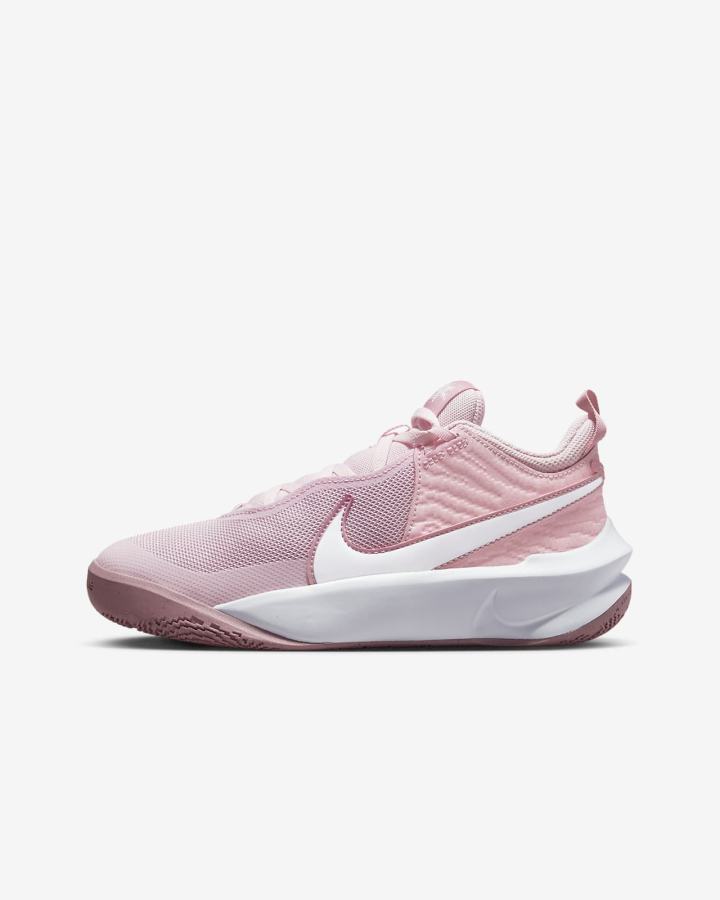 Zapatillas Baloncesto Nike Team Hustle D 10 Kids Niño Rosas Rosas Blancas | MREBW-9620