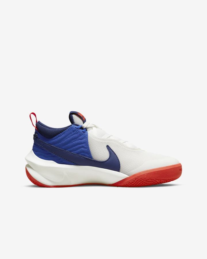Zapatillas Baloncesto Nike Team Hustle D 10 Kids Niña Blancas Azul Real Rojas Claro Azul Marino | NIFAS-9538