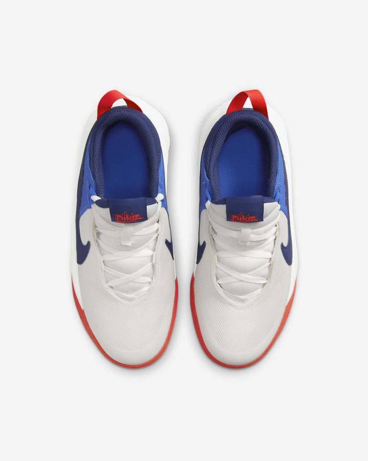 Zapatillas Baloncesto Nike Team Hustle D 10 Kids Niña Blancas Azul Real Rojas Claro Azul Marino | NIFAS-9538