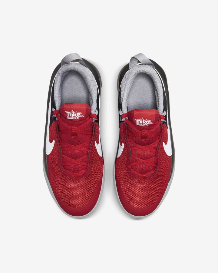 Zapatillas Baloncesto Nike Team Hustle D 10 Kids Niño Rojas Gris Negras Blancas | QHDGL-9162