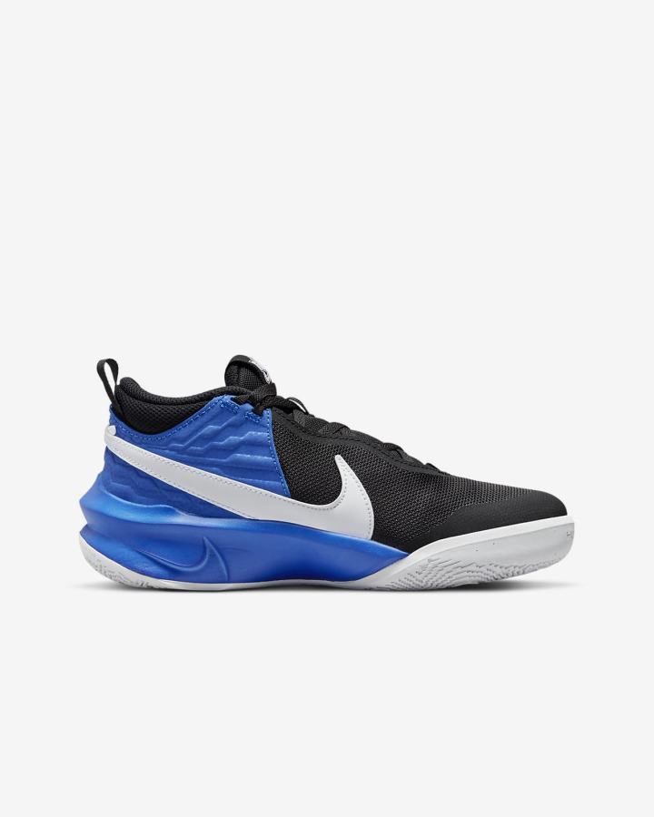 Zapatillas Baloncesto Nike Team Hustle D 10 Kids Niña Negras Azul Real Blancas | TRKNU-3857