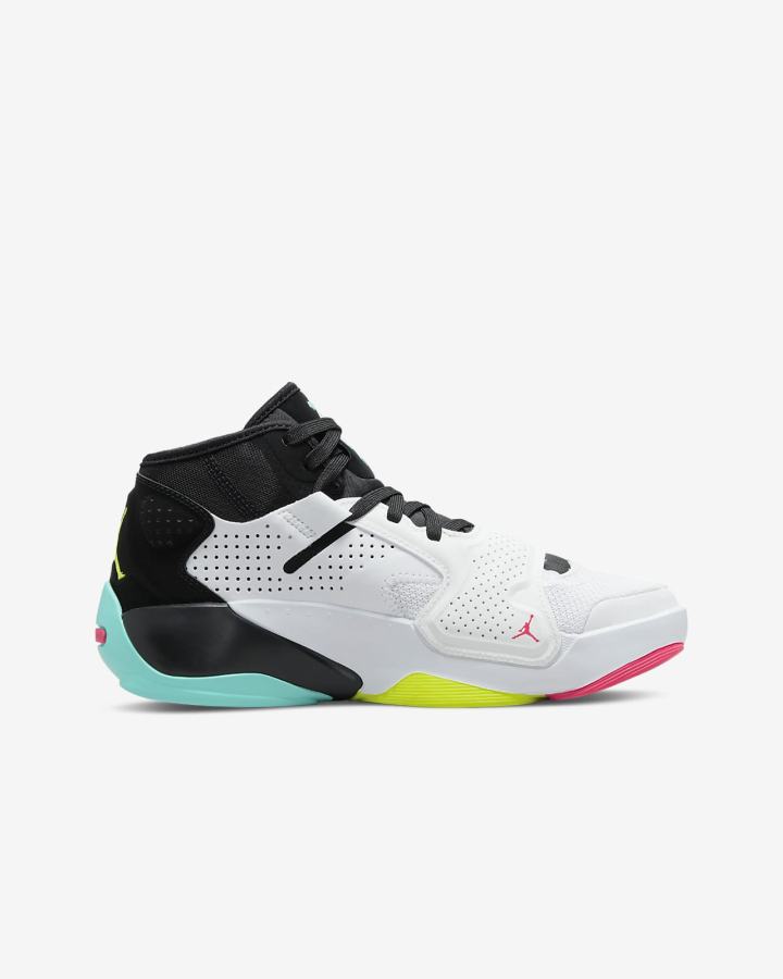 Zapatillas Baloncesto Nike Zion 2 Kids Niño Blancas Negras Turquesa | FIXLR-5386