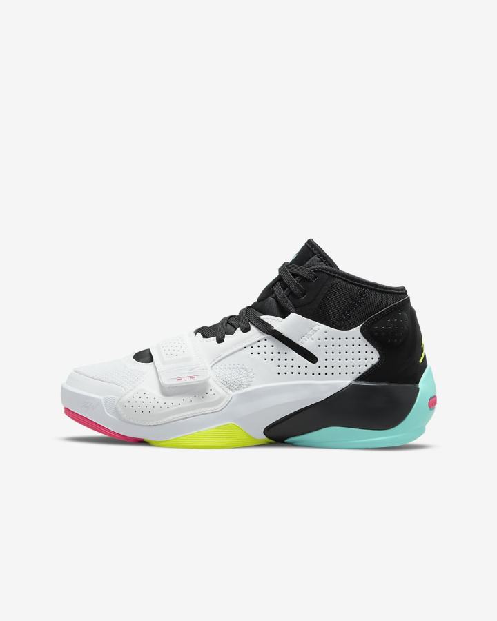 Zapatillas Baloncesto Nike Zion 2 Kids Niño Blancas Negras Turquesa | FIXLR-5386