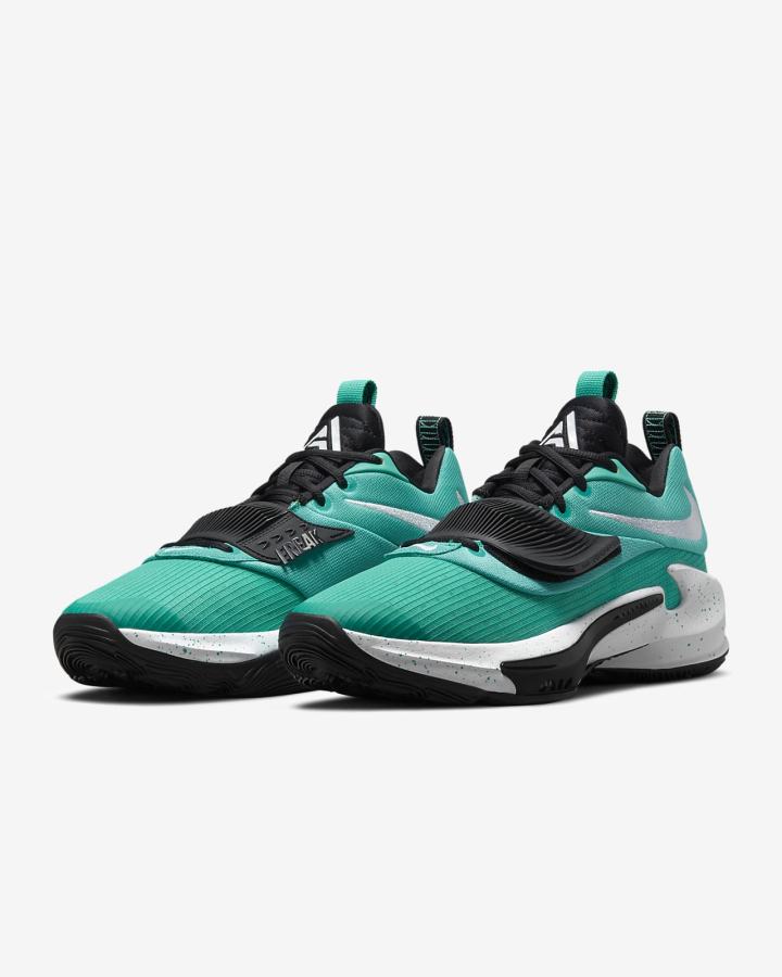 Zapatillas Baloncesto Nike Zoom Freak 3 (Team) Hombre Negras Blancas | DYRHQ-5074