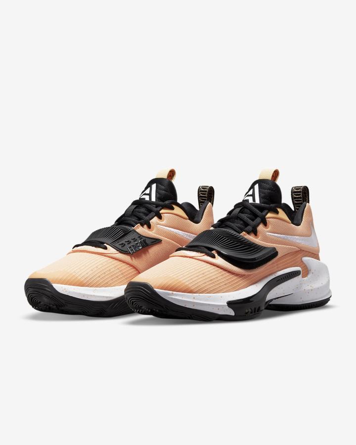 Zapatillas Baloncesto Nike Zoom Freak 3 (Team) Hombre Naranjas Negras Blancas | MXVRL-1398