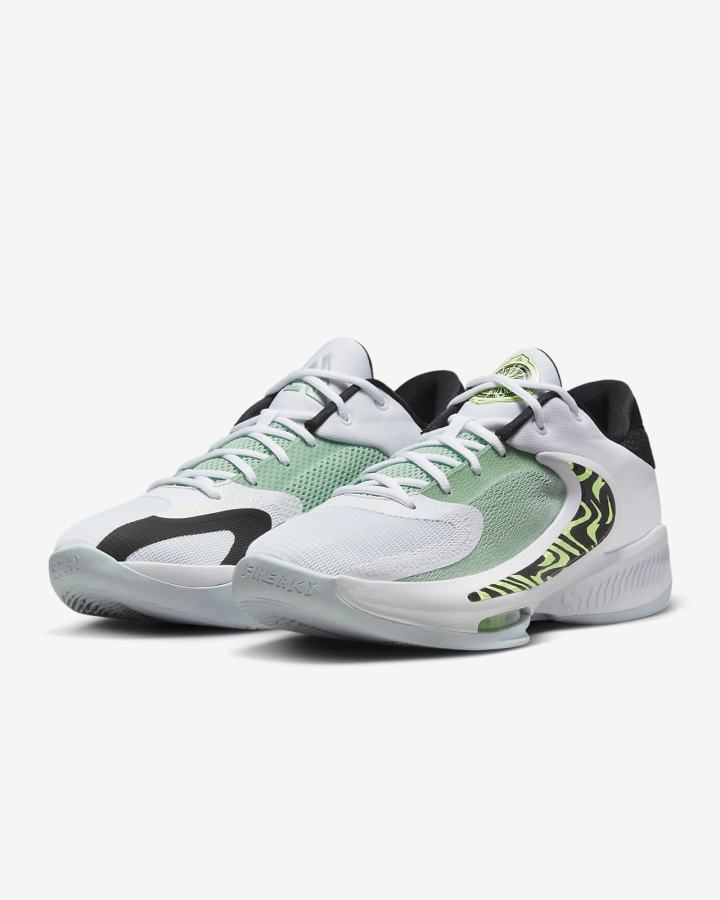Zapatillas Baloncesto Nike Zoom Freak 4 Mujer Blancas Negras Blancas | ERICB-9427