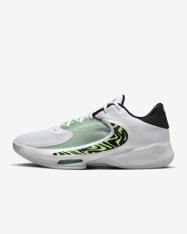 Zapatillas Baloncesto Nike Zoom Freak 4 Mujer Blancas Negras Blancas | ERICB-9427