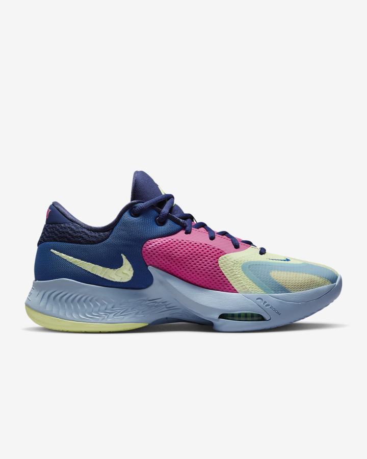Zapatillas Baloncesto Nike Zoom Freak 4 Hombre Azules Oscuro Rosas Azul Marino | ZPNCL-9201