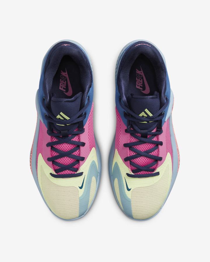Zapatillas Baloncesto Nike Zoom Freak 4 Hombre Azules Oscuro Rosas Azul Marino | ZPNCL-9201