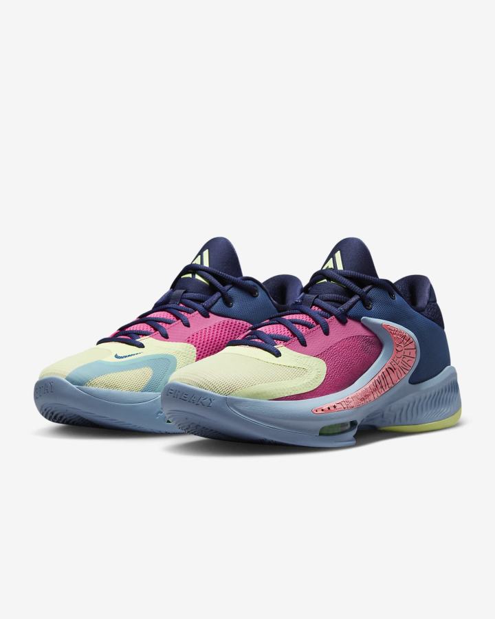 Zapatillas Baloncesto Nike Zoom Freak 4 Hombre Azules Oscuro Rosas Azul Marino | ZPNCL-9201