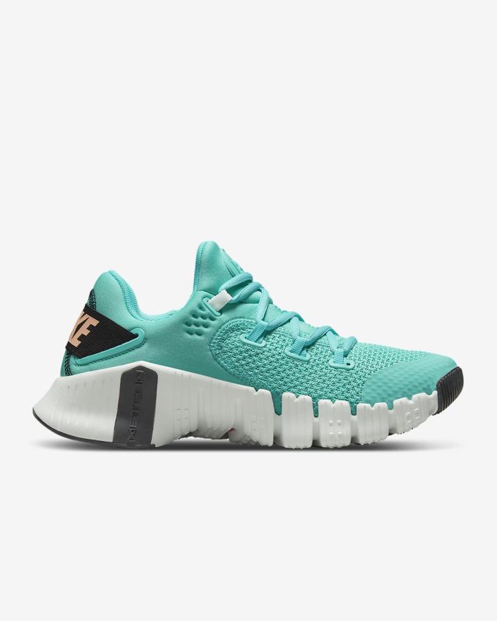 Zapatillas Deportivos Nike Free Metcon 4 Mujer Turquesa Negras Verde Naranjas | CBQSW-2895