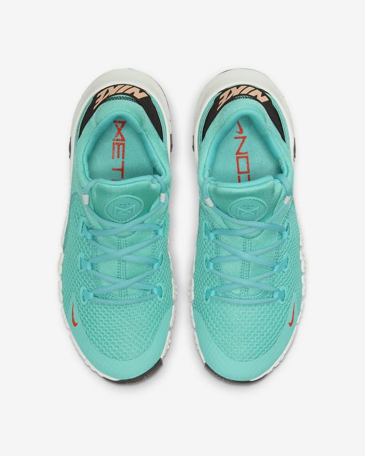 Zapatillas Deportivos Nike Free Metcon 4 Mujer Turquesa Negras Verde Naranjas | CBQSW-2895
