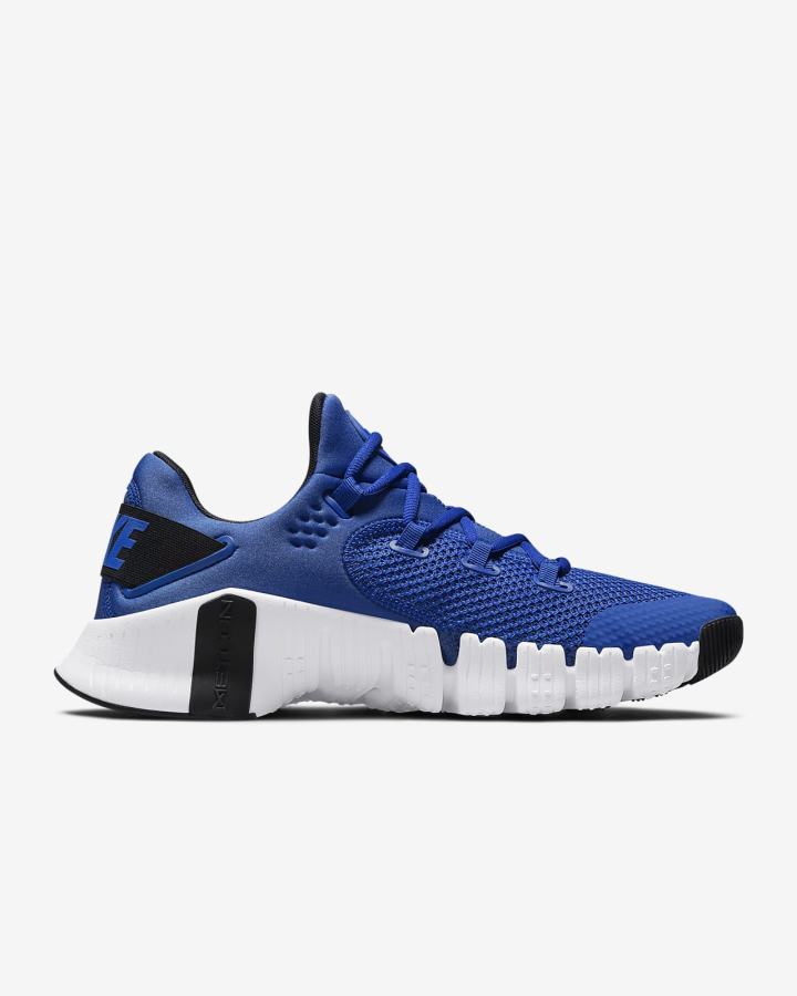 Zapatillas Deportivos Nike Free Metcon 4 Hombre Azul Real Negras Blancas | CLIMU-2654