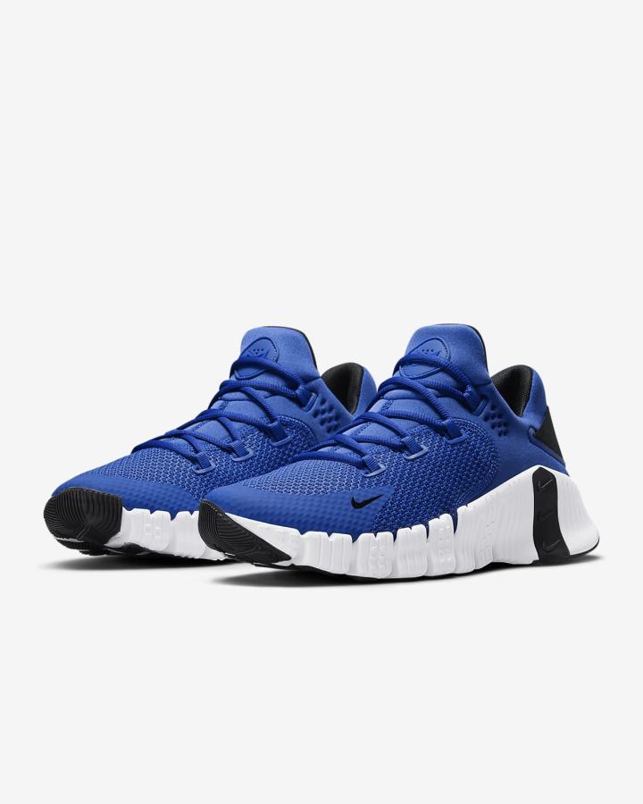 Zapatillas Deportivos Nike Free Metcon 4 Hombre Azul Real Negras Blancas | CLIMU-2654