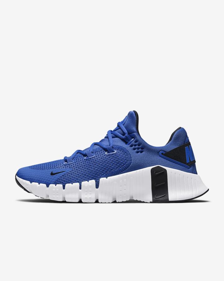 Zapatillas Deportivos Nike Free Metcon 4 Hombre Azul Real Negras Blancas | CLIMU-2654