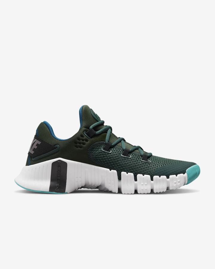 Zapatillas Deportivos Nike Free Metcon 4 Mujer Verde Negras Blancas | FHDOL-1378