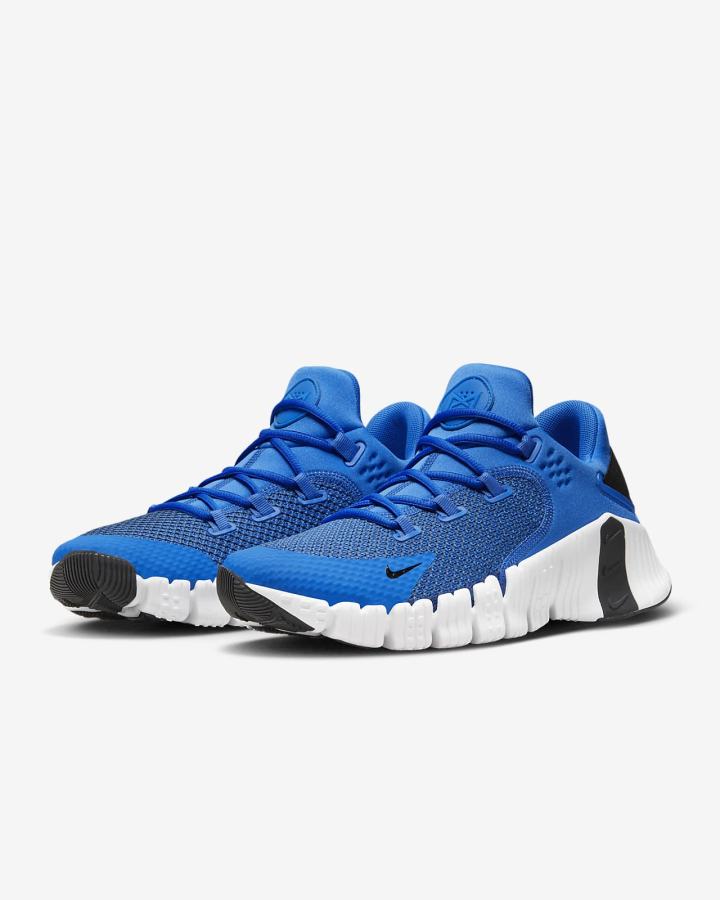Zapatillas Deportivos Nike Free Metcon 4 Mujer Azules Blancas Negras | GRVEN-1674
