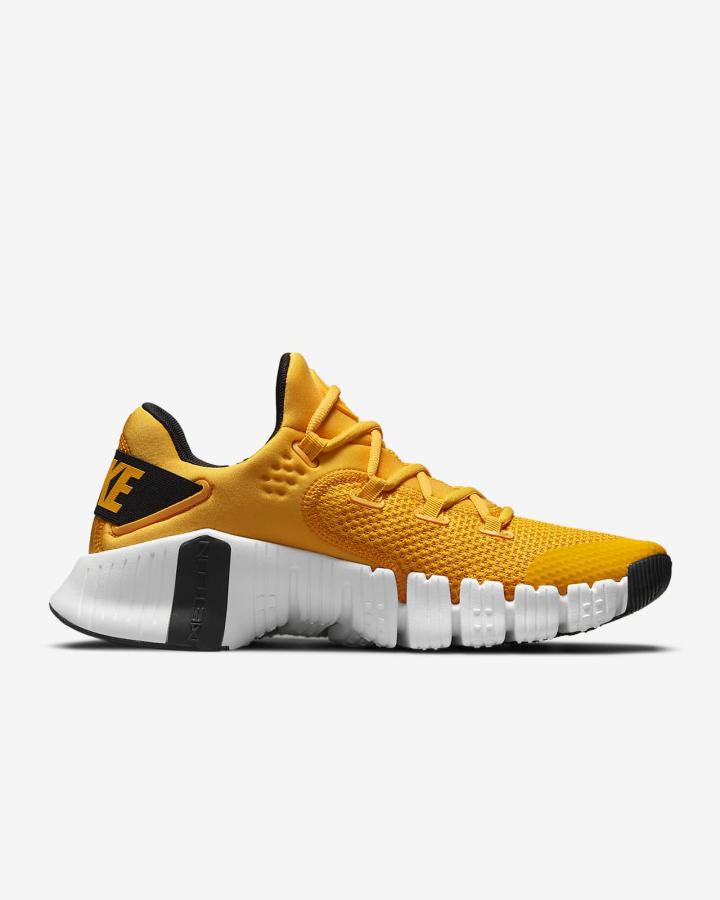 Zapatillas Deportivos Nike Free Metcon 4 Hombre Doradas Negras Blancas | JOMLS-0765