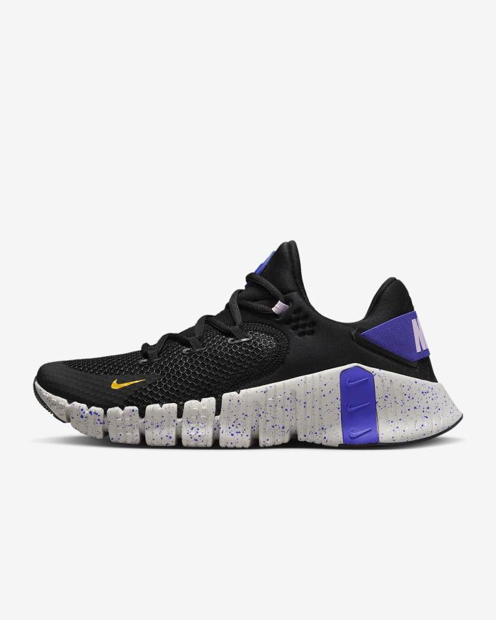 Zapatillas Deportivos Nike Free Metcon 4 Mujer Negras Amarillo | JYVKB-5190