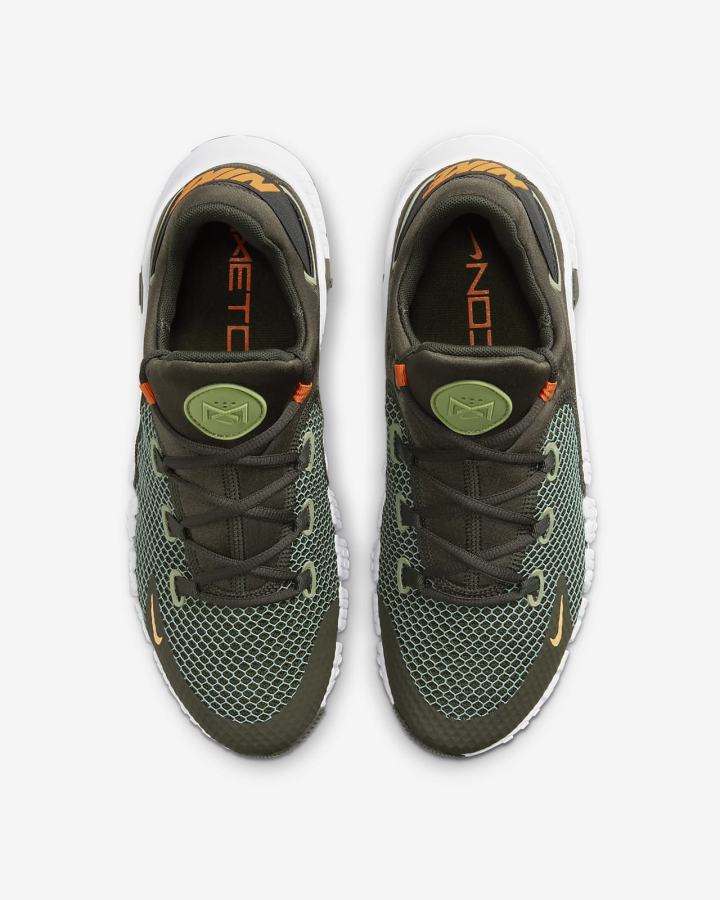 Zapatillas Deportivos Nike Free Metcon 4 Hombre Kaki Blancas Naranjas | MTVNX-7421