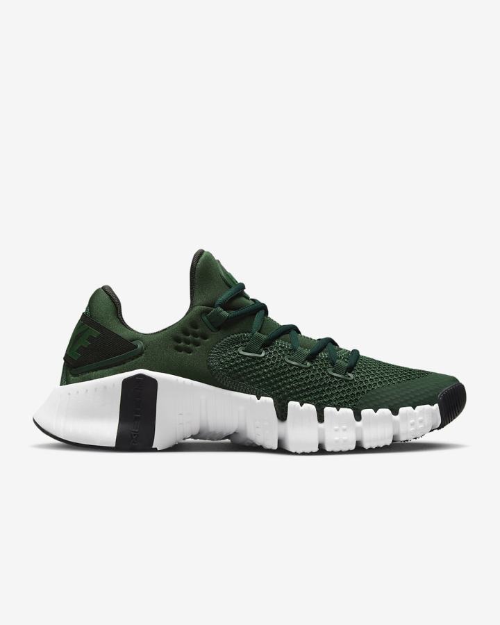 Zapatillas Deportivos Nike Free Metcon 4 Hombre Verde Negras Blancas | TNUJL-9207