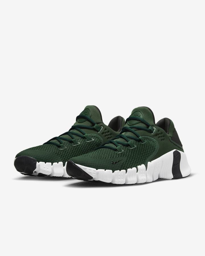 Zapatillas Deportivos Nike Free Metcon 4 Hombre Verde Negras Blancas | TNUJL-9207