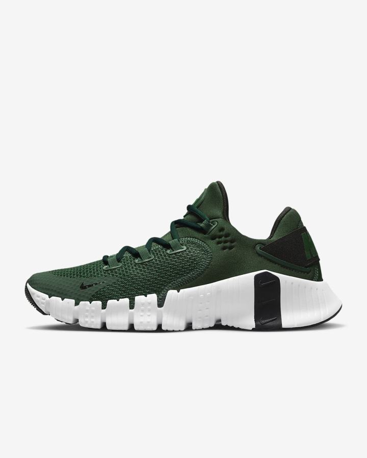 Zapatillas Deportivos Nike Free Metcon 4 Hombre Verde Negras Blancas | TNUJL-9207