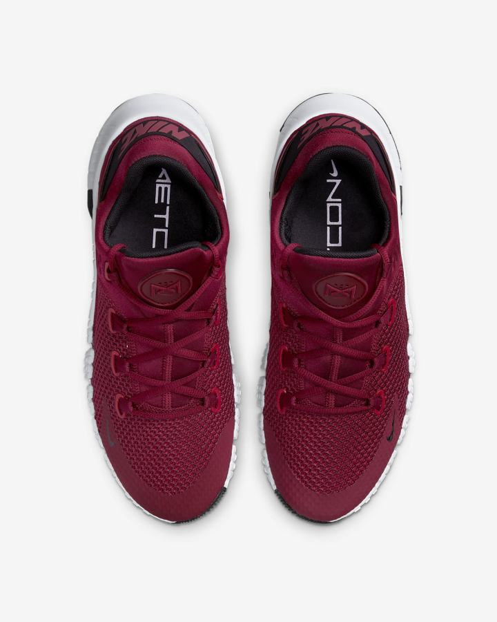 Zapatillas Deportivos Nike Free Metcon 4 Mujer Burdeos Negras Blancas | XLGWF-5362