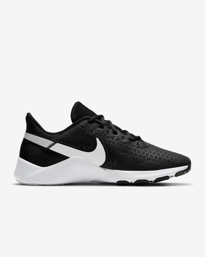 Zapatillas Deportivos Nike Legend Essential 2 Mujer Negras Plateadas Blancas | TXGKY-7162