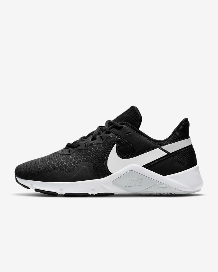 Zapatillas Deportivos Nike Legend Essential 2 Mujer Negras Plateadas Blancas | TXGKY-7162