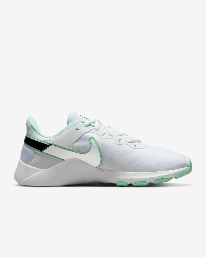 Zapatillas Deportivos Nike Legend Essential 2 Mujer Blancas Verde Menta Negras Metal Plateadas | VUEXH-2367