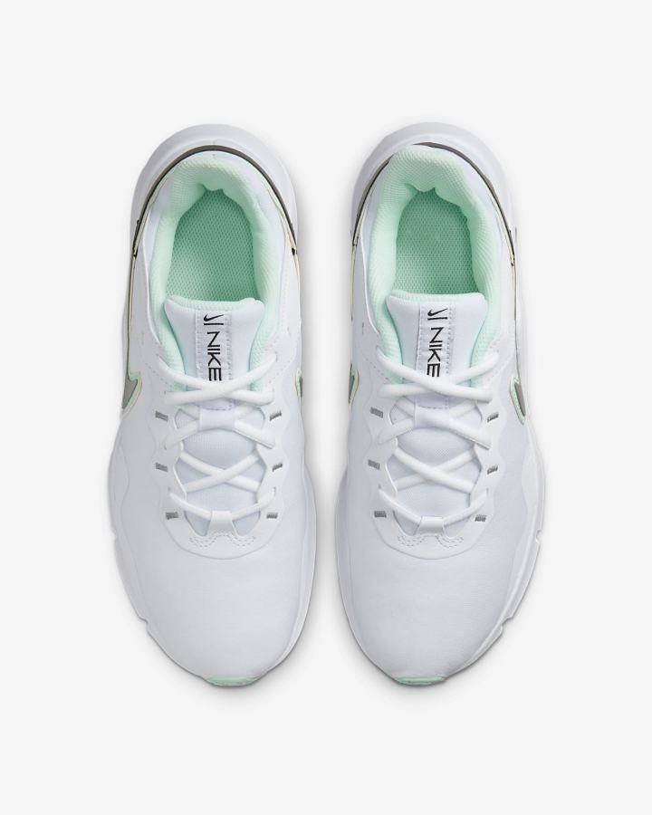 Zapatillas Deportivos Nike Legend Essential 2 Mujer Blancas Verde Menta Negras Metal Plateadas | VUEXH-2367